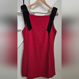 ASTR The Label Ambria Bow Shoulder Mini Dress | Red | Size L